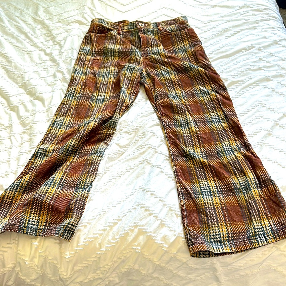 BDK plaid codoroy pants